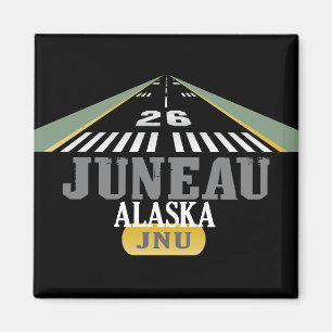 Íman Juneau Alaska - pista de decolagem do aeroporto