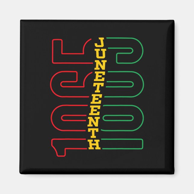 Íman Juneteenth 1865 Mês da História Negra Afro America (Frente)