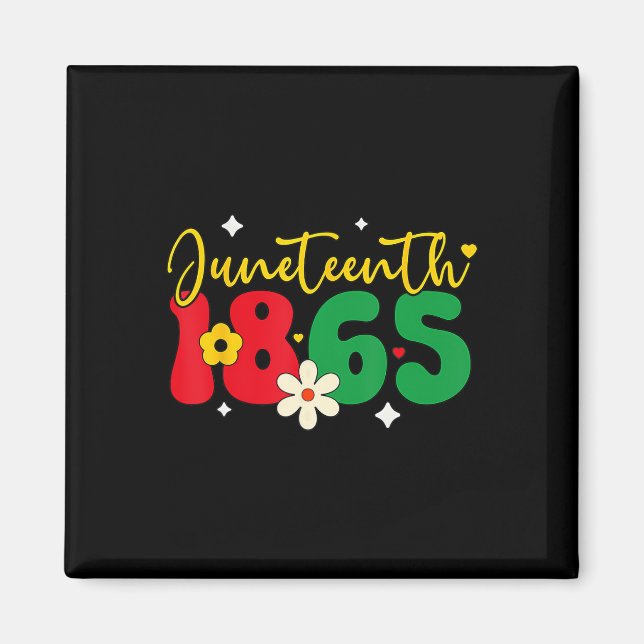 Íman Juneteenth Celebra a Liberdade Negra 1865 História (Frente)