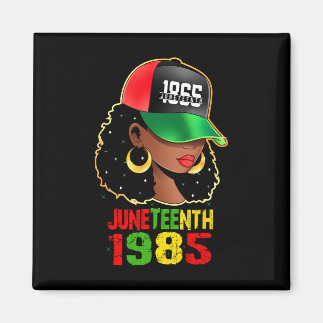 Íman Juneteenth Celebra o Dia da Liberdade Afro-America (Frente)
