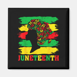 Íman Juneteenth mulheres negras afro coquete laço cabel