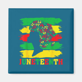 Íman Juneteenth mulheres negras afro coquete laço cabel