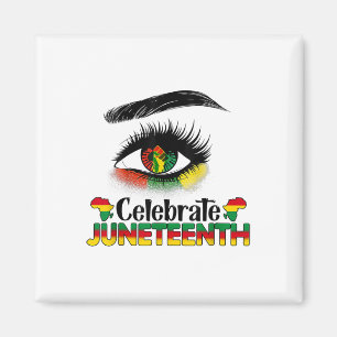 Íman Juneteenth Para Mulheres Crianças Homens Mês da Hi