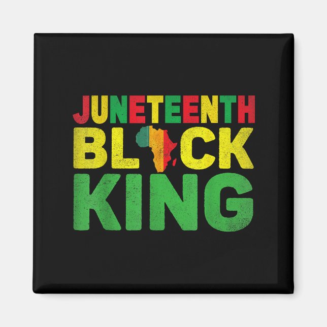 Íman Juneteenth rei negro melanina dia dos pais (Frente)