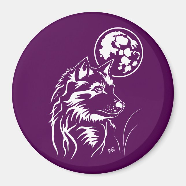 Íman junger träumender Wolf Magnet (Frente)