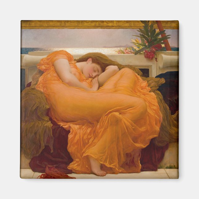 Íman Junho flamejante por Frederic Lord Leighton 1830 (Frente)