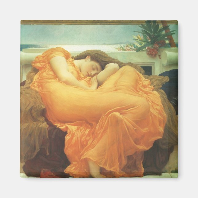 Íman Junho flamejante por Lord Frederic Leighton (Frente)