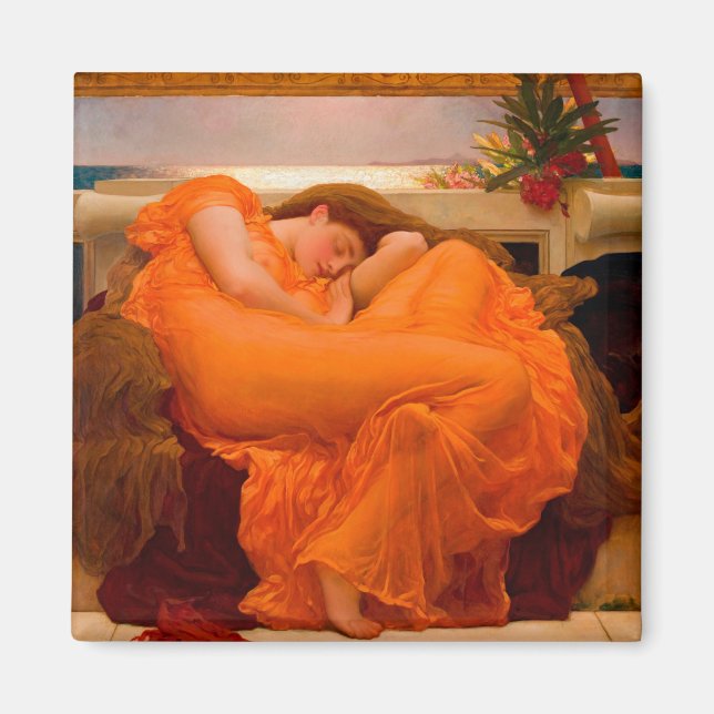 Íman Junho flamejante por Lord Frederic Leighton (Frente)