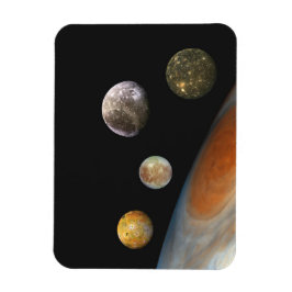 Íman Júpiter e Quatro Luas Satélites Galileanos