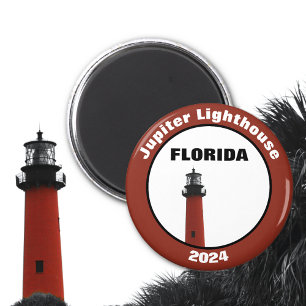 Íman Jupiter Florida Lighthouse Fotografia Red