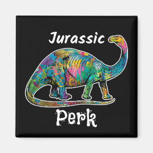 Íman Jurassic Perk Colorido Dinossauro Preto