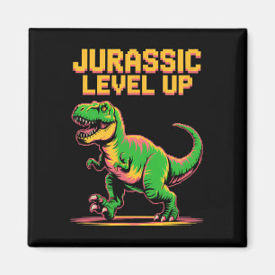 Íman Juric Level Up Pixel Dinossauro Aniversário Gamer 