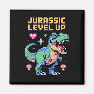 Íman Juric Level Up Pixel Dinossauro Retro Gamer 1 