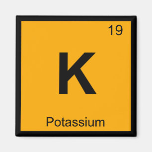 Íman K - Química do Potássio Símbolo da Tabela Periódic