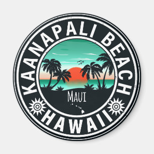 Íman Ka'anapali Beach Hawaii Retro Sunset Souvenirs 60s