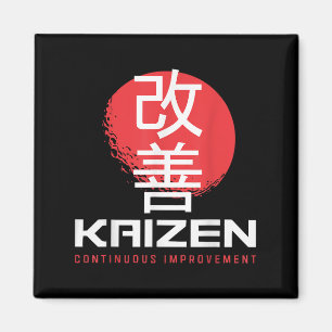 Íman Kaizen Continuous Melhoramento Kai Zen Mot Japonês