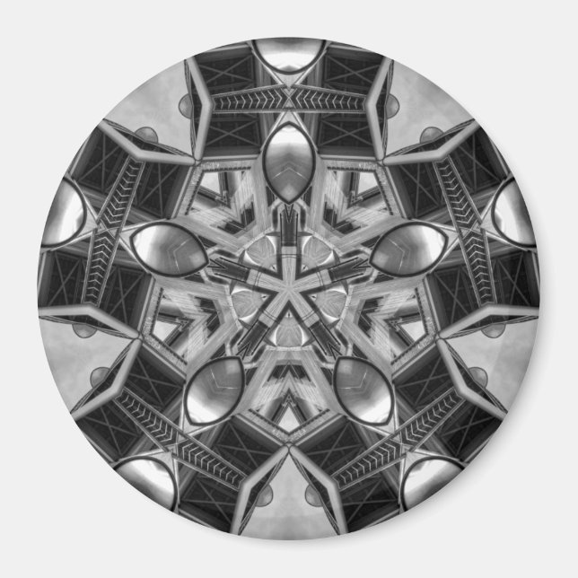 Íman Kaleidoscope - Estrela cinza escura... (Frente)