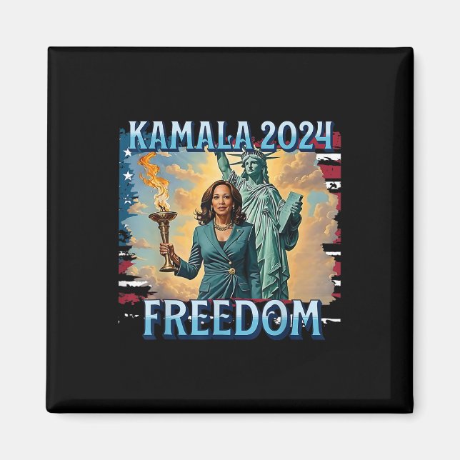 Íman Kamala 2024 Para A Campanha Presidencial Lady Libe (Frente)