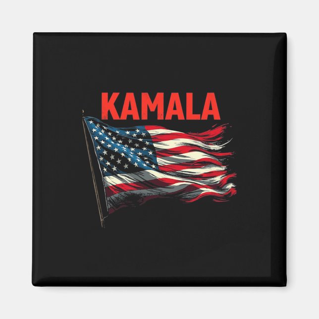 Íman Kamala American Flag (Frente)