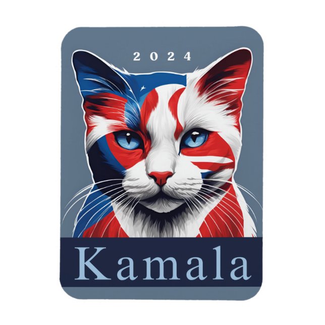 Íman Kamala Cat 2024 Democrata nas eleições dos EUA (Vertical)