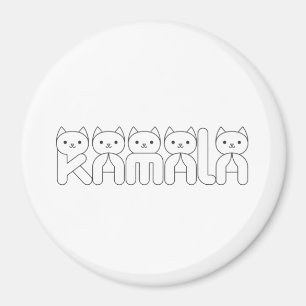 Íman Kamala Cat - Letra Presidente 2024