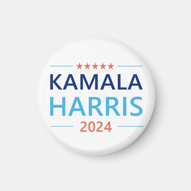 Íman Kamala Harris 2024 Presidente Botão (Frente)