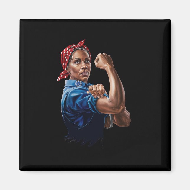 Íman Kamala Harris 2024 Rosie The Riveter Chilless Cat (Frente)