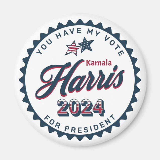 Íman Kamala Harris 2024 | Tem o meu voto grande (Frente)