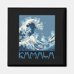 Íman Kamala Harris Blue Cats Wave - Engraçado Para O Pr