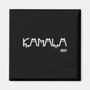 Íman Kamala Harris Cat Lettering Positive Funny