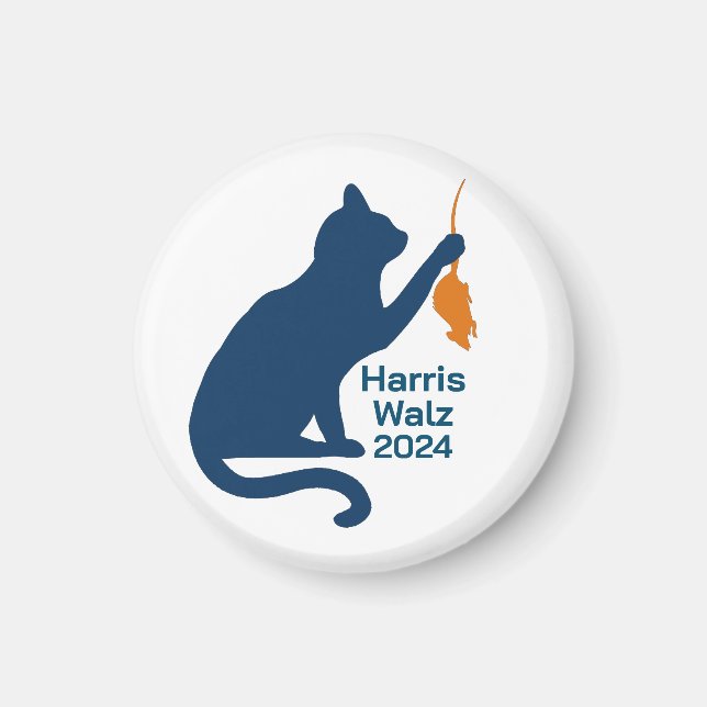 Íman Kamala Harris Cat w Orange Rat (Frente)