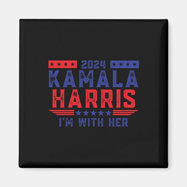 Íman Kamala Harris Estou Com Ela Eleição 2024  (Frente)