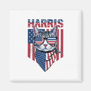 Íman Kamala Harris para Presidente 2024 Gato Engraçado