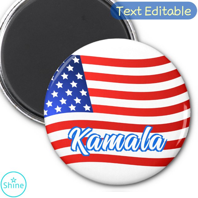 Íman Kamala Harris para Presidente Elegante Script EUA  (Criador carregado)