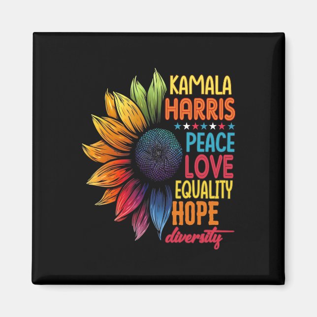 Íman Kamala Harris Paz Igualdade de Amor Esperam Divers (Frente)
