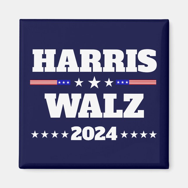 Íman Kamala Harris Tim Walz 2024 Campanha do Presidente (Frente)