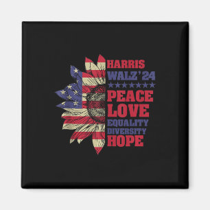 Íman Kamala Harris Tim Walz 2024 Peace Lgbt Harris Walz