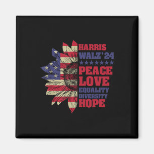 Íman Kamala Harris Tim Walz 2024 Peace Lgbt Harris Walz