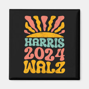 Íman Kamala Harris Tim Wheimer 2024 Retro Cat Lady Fema