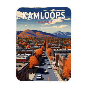 Íman Kamloops Canada Viagem Art Vintage