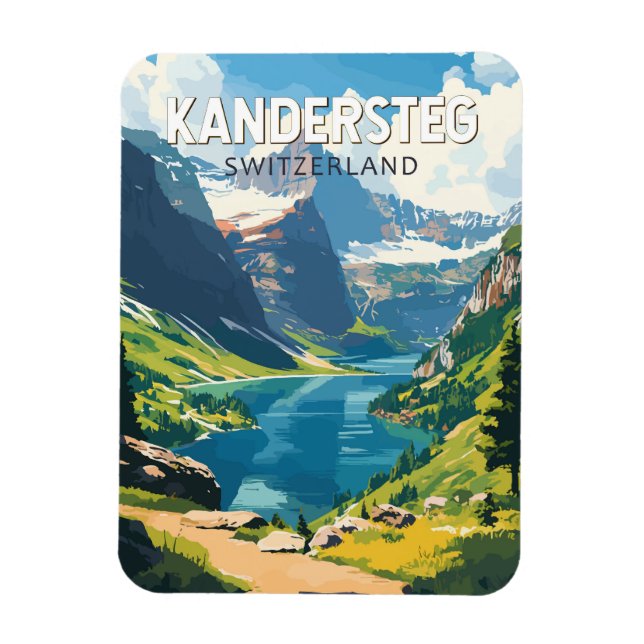 Íman Kandersteg Suiça Art Vintage (Vertical)