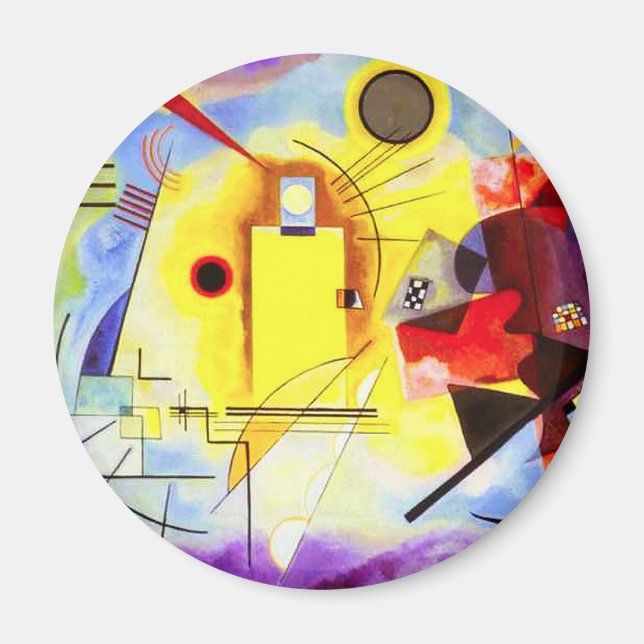 Íman Kandinsky Amarelo Vermelho Magnético (Frente)