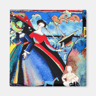 Íman Kandinsky - Navio, pintura colorida de 1918