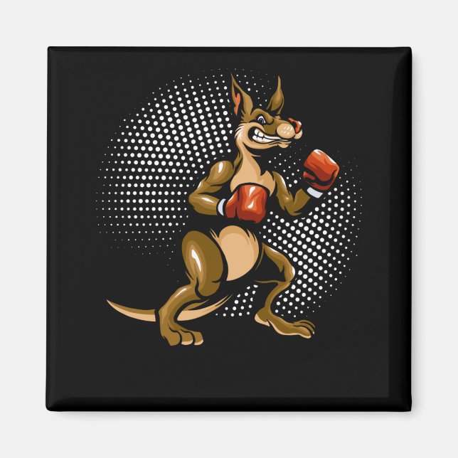 Íman Kangaroo Humor Boxer Animal Fun Boxer (Frente)