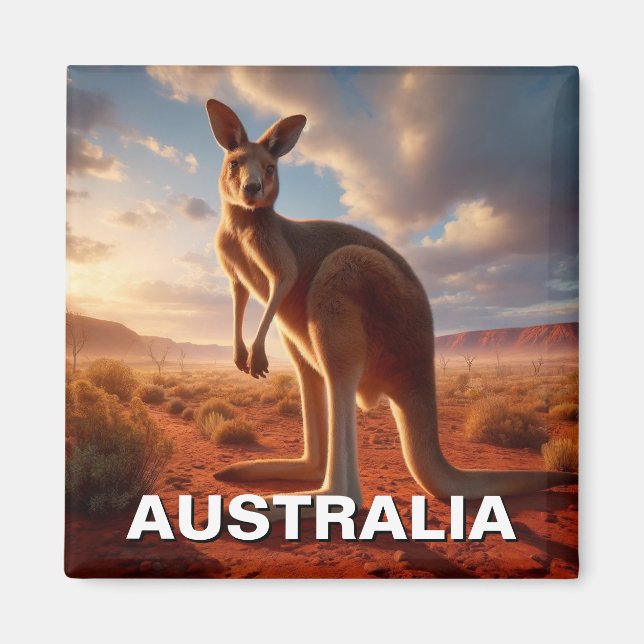 Íman Kangaroo no Exterior da Austrália (Frente)
