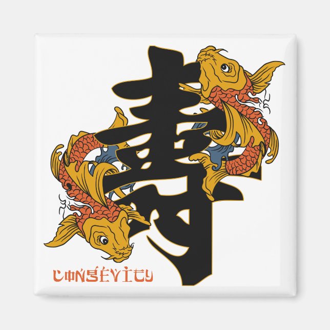 Íman Kanji Koi Fish Longevity (Frente)