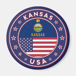 Íman Kansa, Kansas sticker, saco, relógio, capa de tele