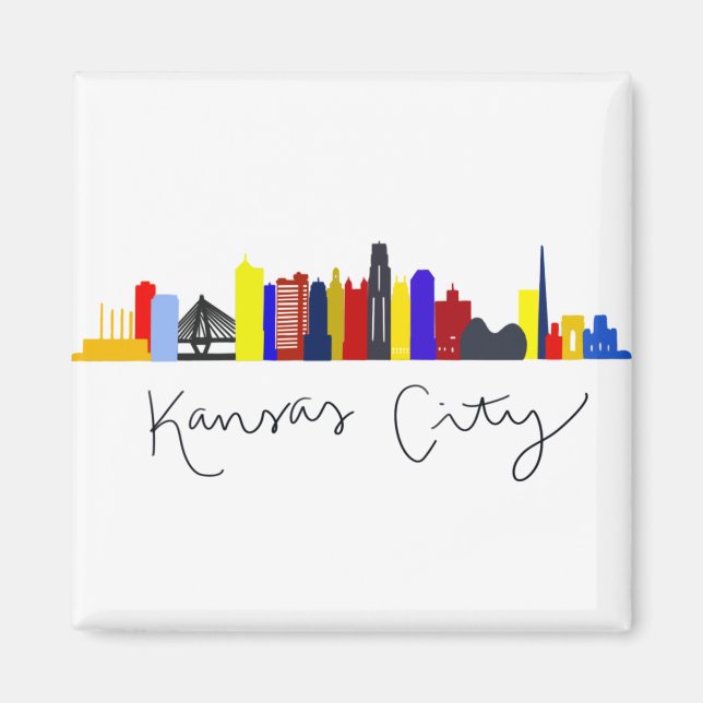 Íman Kansas City Skyline (Frente)
