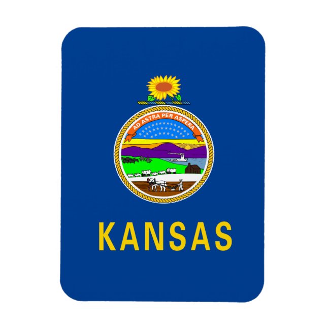 Íman Kansas flag (Vertical)
