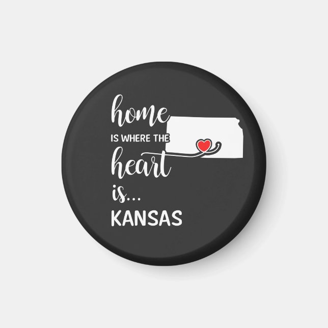 Íman Kansas Home é onde está o coração (Frente)